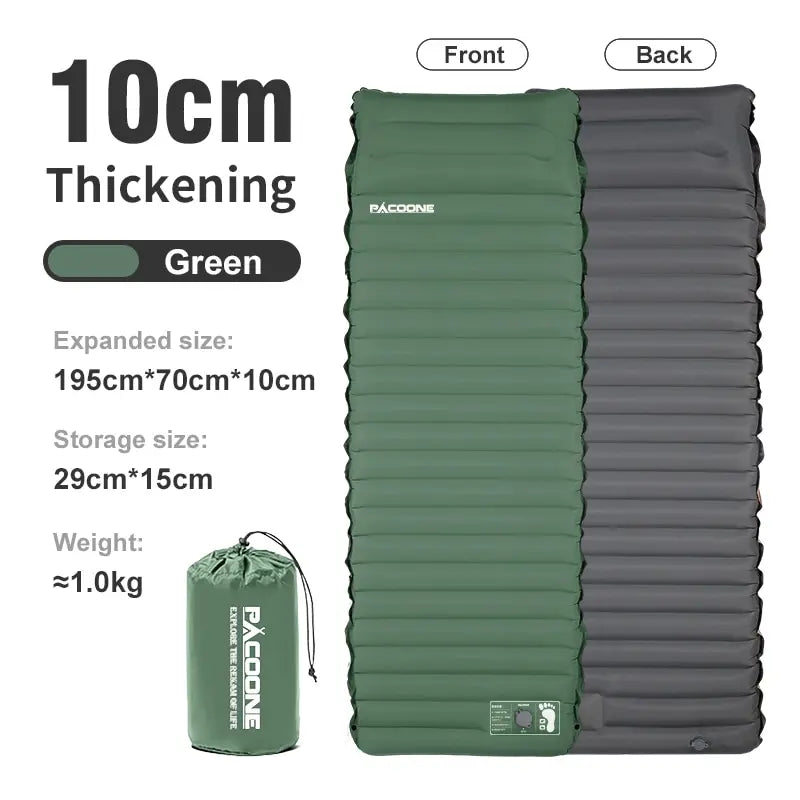 🌲 CampCloud 10 Air Pad – Self-Inflating Adventure Mattress