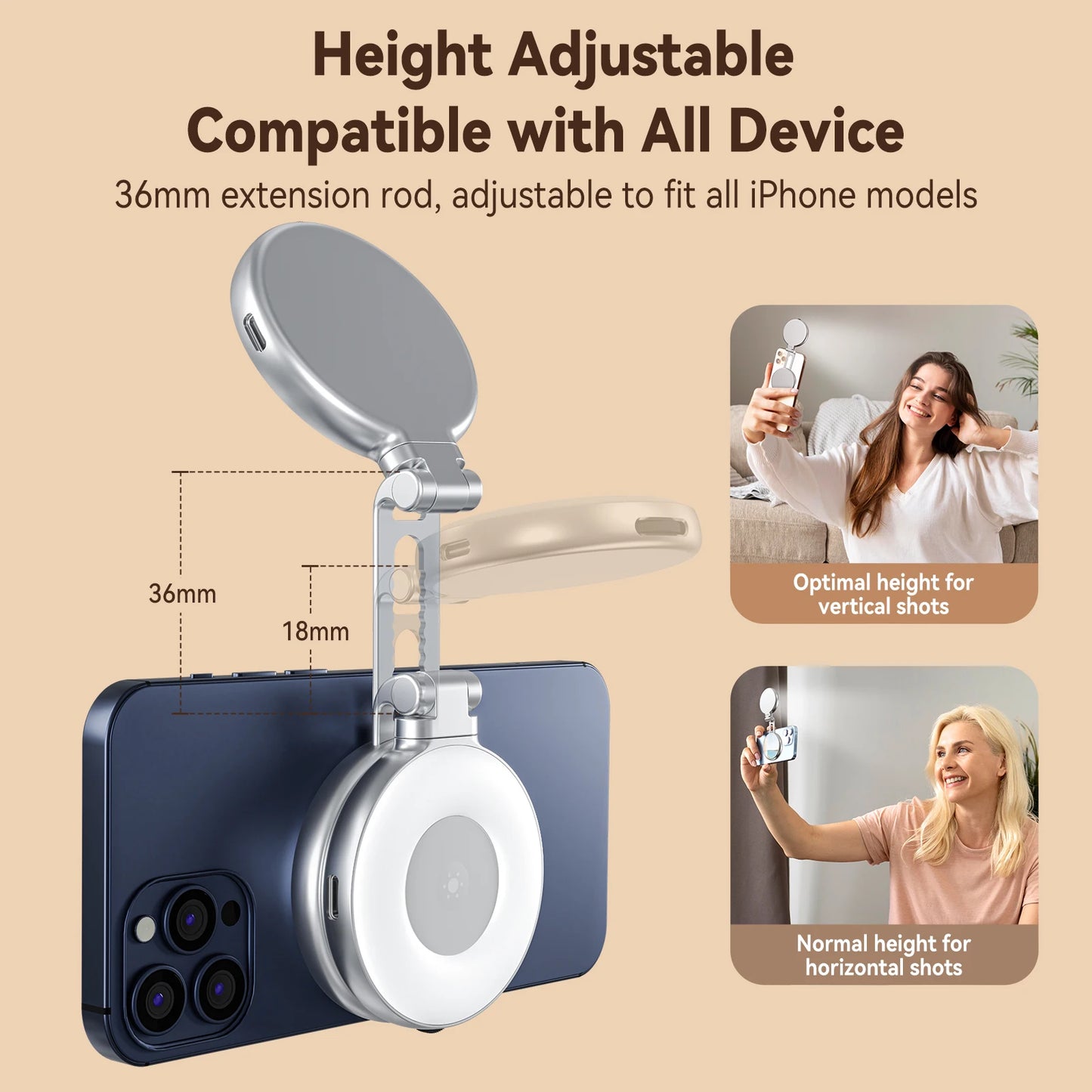 Magnetic Mini Selfie Light – Perfect Lighting Anytime, Anywhere! 💡📸