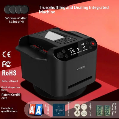 Automatic Card Shuffler Machine Battery Operated Poker Card Dispenser for Texas Game Home Entertainment Fast Shuffling Device