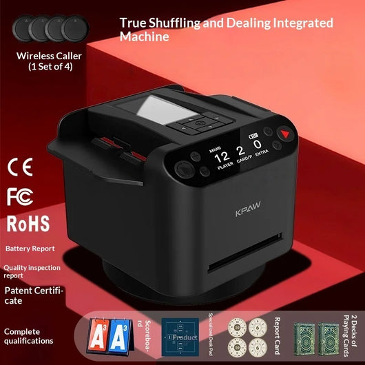 Automatic Card Shuffler Machine Battery Operated Poker Card Dispenser for Texas Game Home Entertainment Fast Shuffling Device