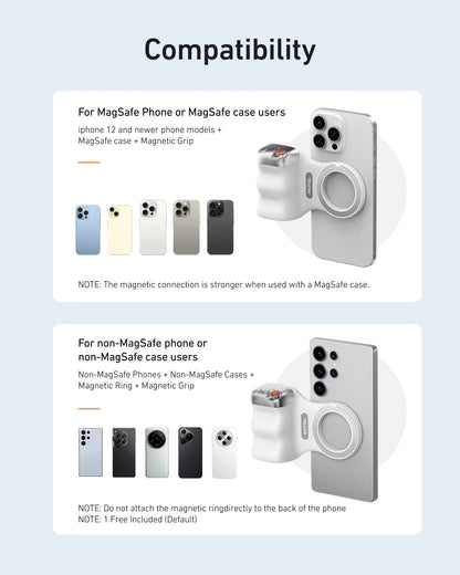 🎬 MagniFlex Phone Handle – Hands-Free Magnetic Phone Grip