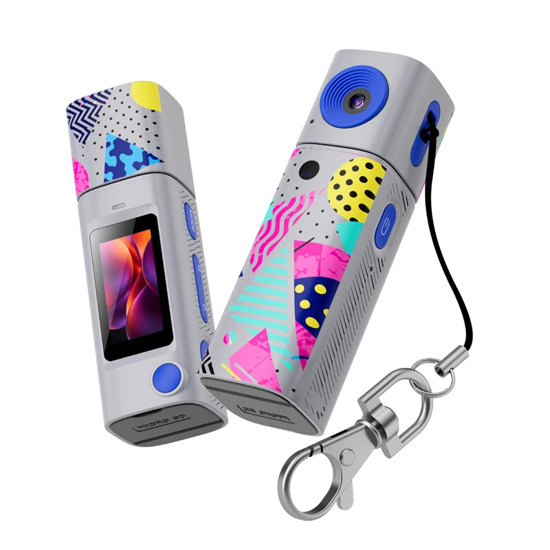 G10 Lipstick CCD 2K Mini Thumb Camera Student Action Camera 61° HD Wide-Angle Photo Video Recorder in DOPAMINE Colorway
