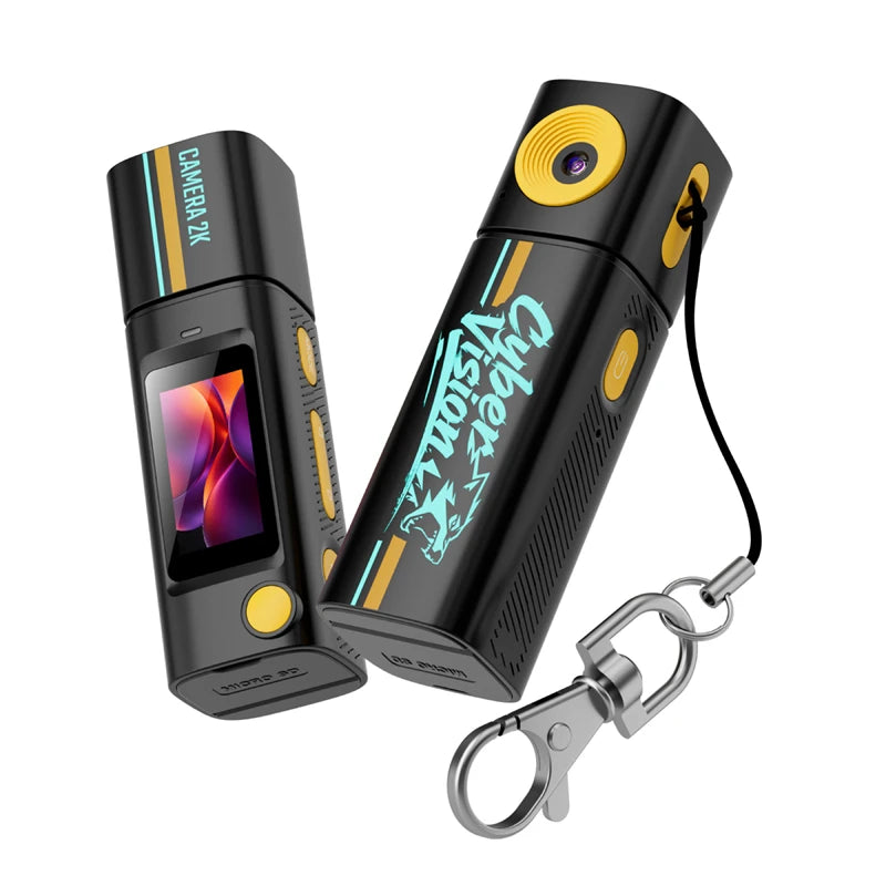 G10 Lipstick CCD 2K Mini Thumb Camera Student Action Camera 61° HD Wide-Angle Photo Video Recorder in DOPAMINE Colorway