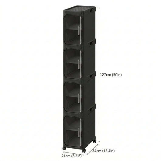 4-Tier Rolling Storage Cabinet