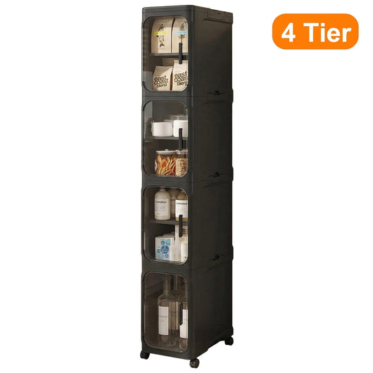 4-Tier Rolling Storage Cabinet