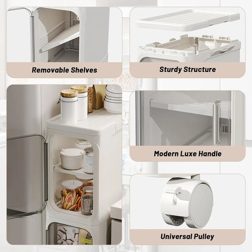4-Tier Rolling Storage Cabinet
