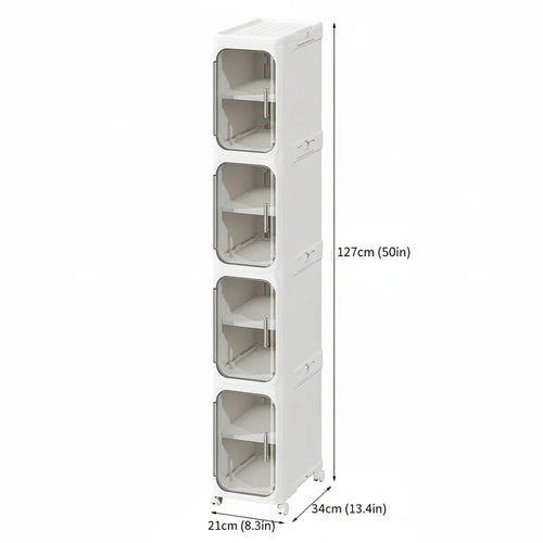 4-Tier Rolling Storage Cabinet