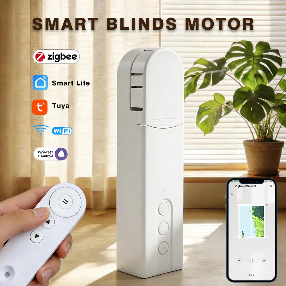 WIFI Smart Motorized Roller Blinds Motor Tuya Zigbee Shades Drive Shutter Shadows App Control Lifting Curtain Open Close Driver