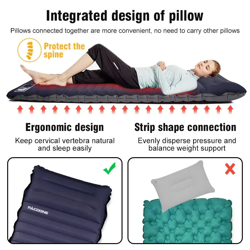 🌲 CampCloud 10 Air Pad – Self-Inflating Adventure Mattress