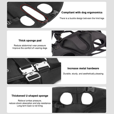 Dog Backpack Carrier - Spine-Friendly for Midium to Large Dogs,Horizontal Design Dog Carrier Adjustable Back Straps for Outdoor
