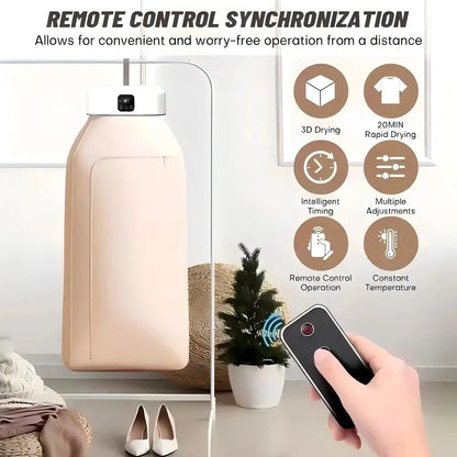 ✨ Multifunctional Portable Electric Clothes Dryer – Foldable, Compact & UV Sterilizing | 600W Dual Mode | UK/EU/US Plug Options ✨
