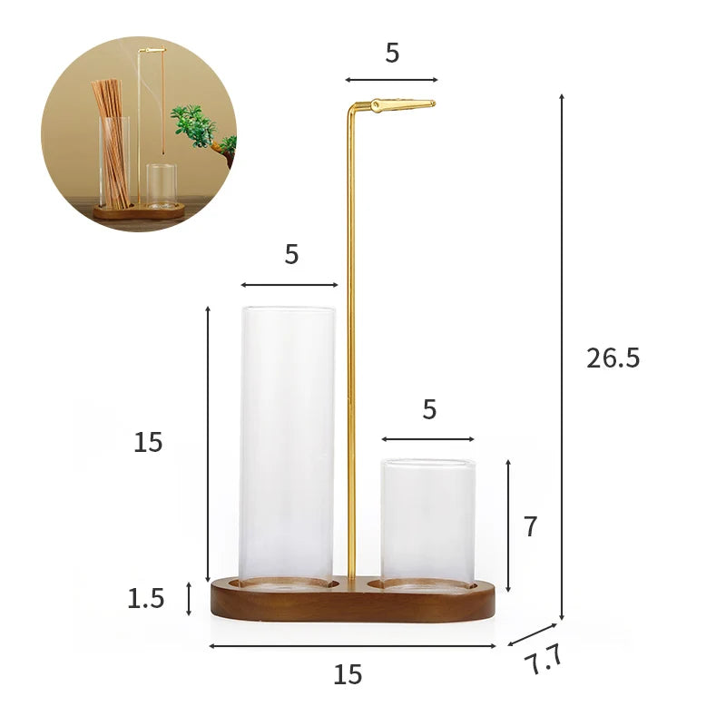 🌿 ZenFlow Glass Burner – Clean & Calm Incense Holder with Ash Catcher