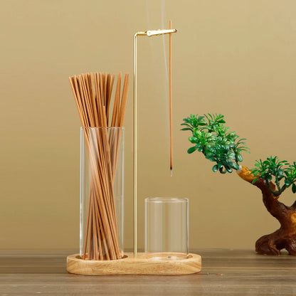 🌿 ZenFlow Glass Burner – Clean & Calm Incense Holder with Ash Catcher
