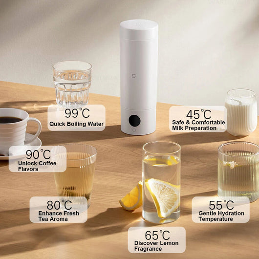 Portable Electric Heating Cup 2: 350Ml,6-Level Temp Control,12-Hour Keep Warm,316L Stainless Steel, Travel-Friendly