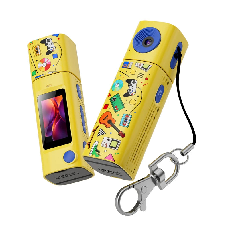 G10 Lipstick CCD 2K Mini Thumb Camera Student Action Camera 61° HD Wide-Angle Photo Video Recorder in DOPAMINE Colorway