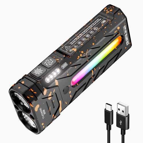 5200LMS Innovative Multi-Functional Portable LED Flashlight with Magnetic Torch, Perfect for Hiking Camping Adventures