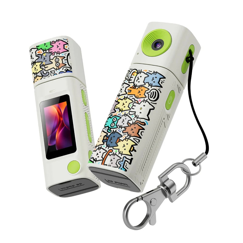 G10 Lipstick CCD 2K Mini Thumb Camera Student Action Camera 61° HD Wide-Angle Photo Video Recorder in DOPAMINE Colorway
